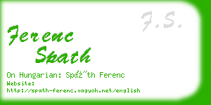 ferenc spath business card